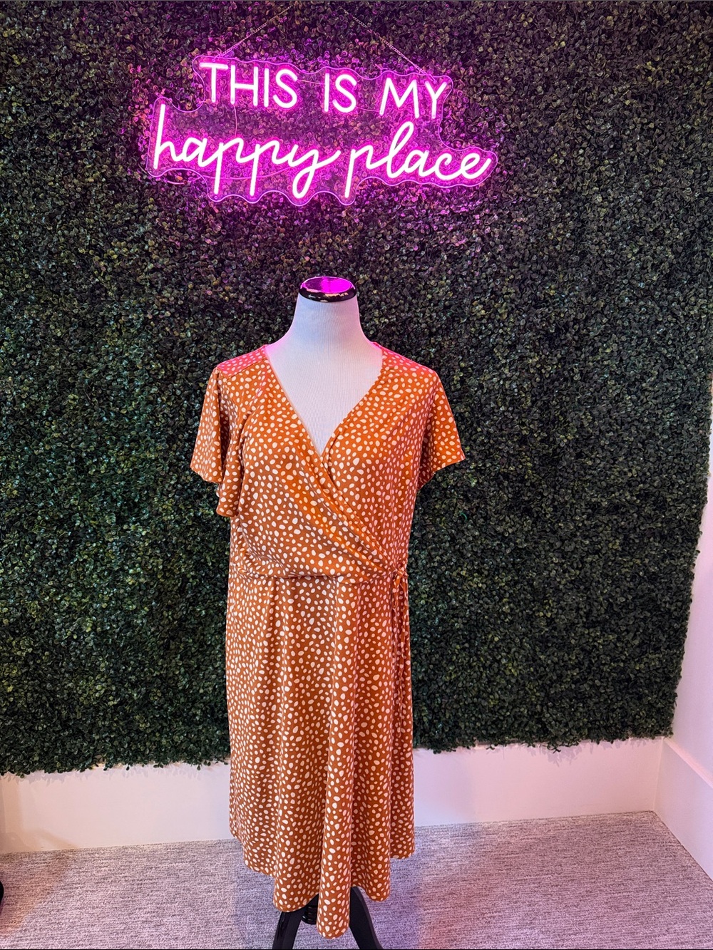 Fortune + Ivy Dot Wrap Dress
